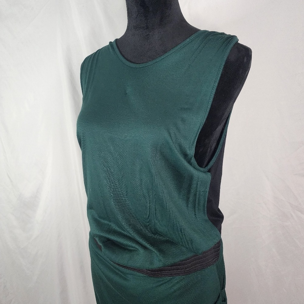 New!!! MANGO Size 10 Lightweight‎ Viscose Blouson Tulip Hem Shirred Lined Dress - Picture 8 of 16